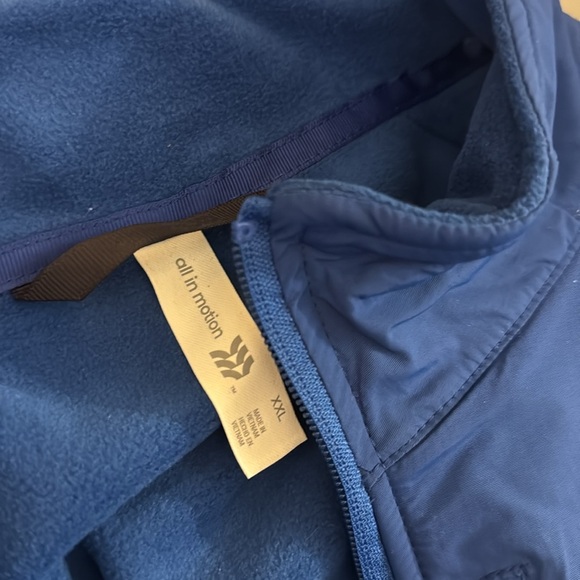All In Motion Men's Zip-Up Winter Fleece Zip Jacket Blue Warm XXL - Picture 7 of 8